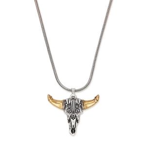 ALEX AND ANI Spirited Skull Necklace